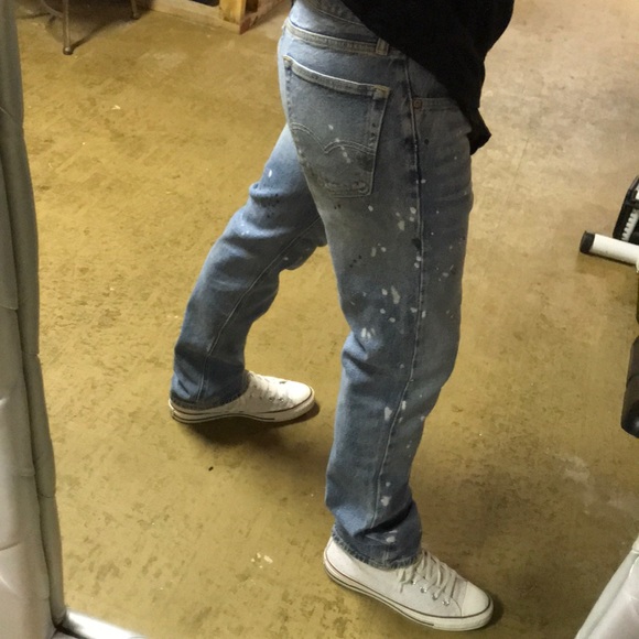 levis paint splatter jeans